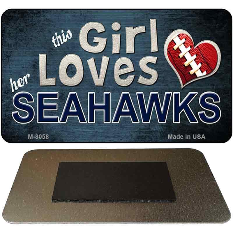 This Girl Loves Her Seahawks Novelty Metal Magnet M-8058 image