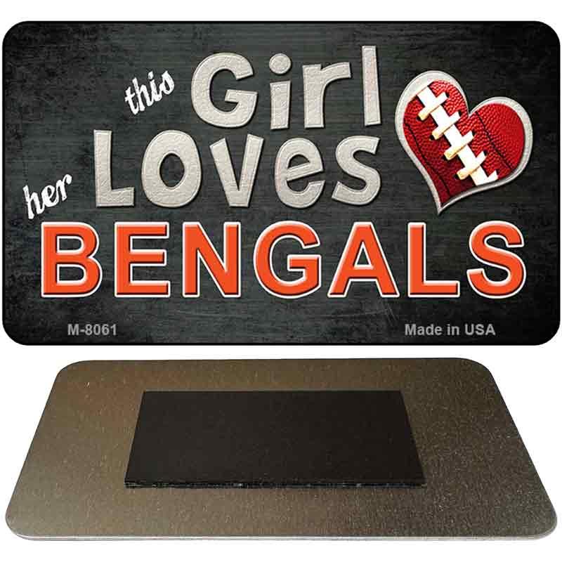 This Girl Loves Her Bengals Novelty Metal Magnet M-8061 image