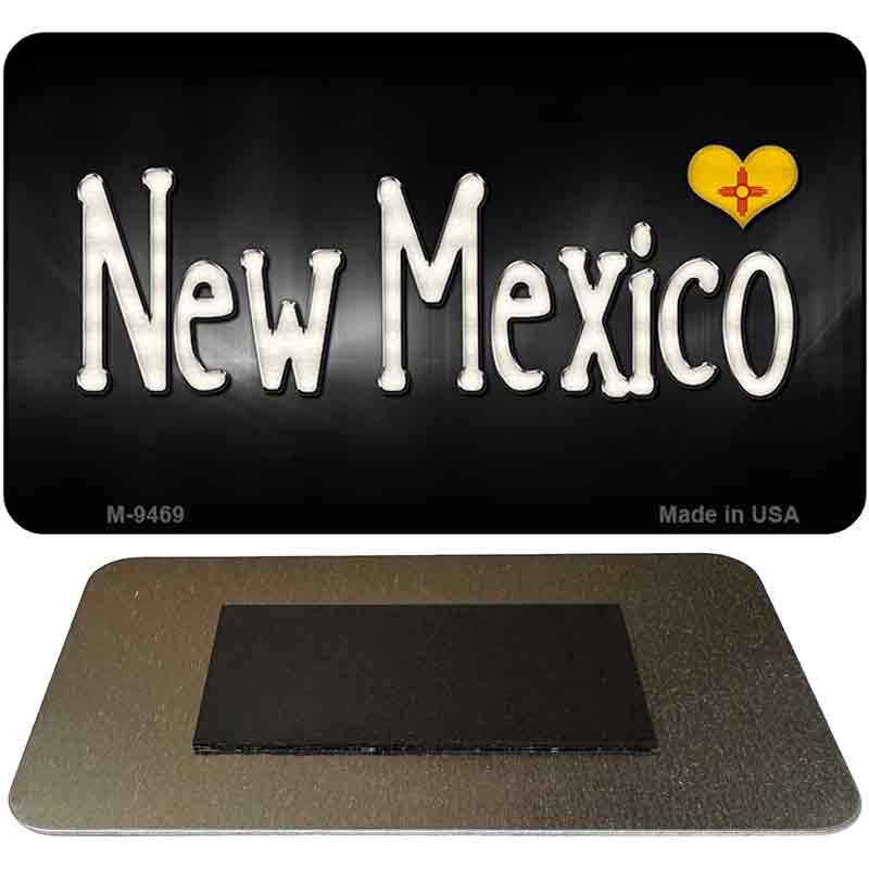 New Mexico Flag Script Novelty Metal Magnet M-9469 image