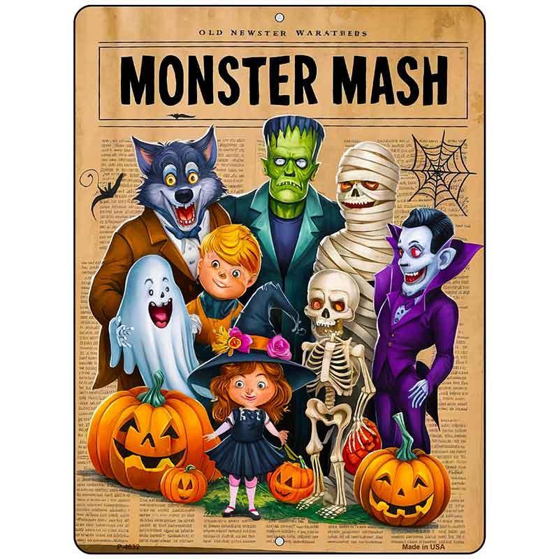 Monster Mash Metal Novelty Parking Sign P-4632 image