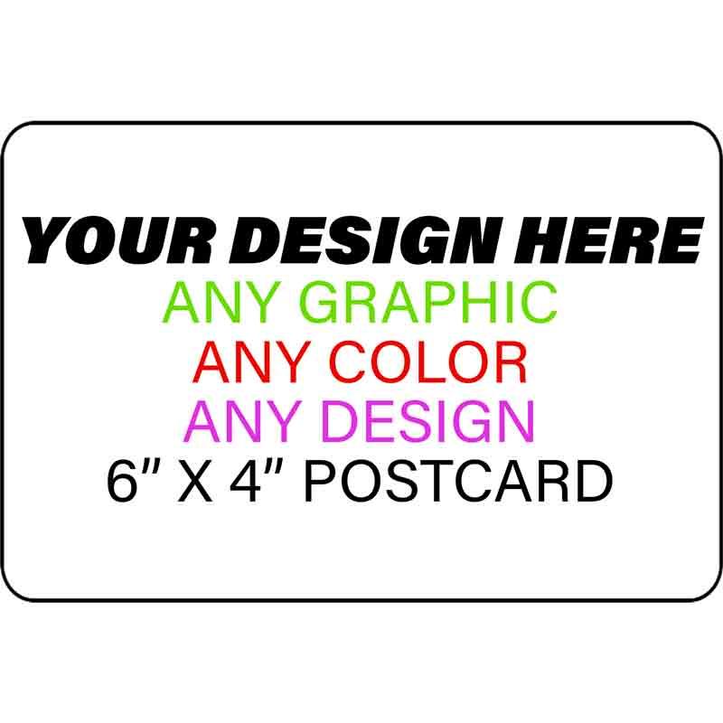 Personalized Design Your Own Custom Novelty Aluminum Postcard | 6 Inch x 4 Inch image