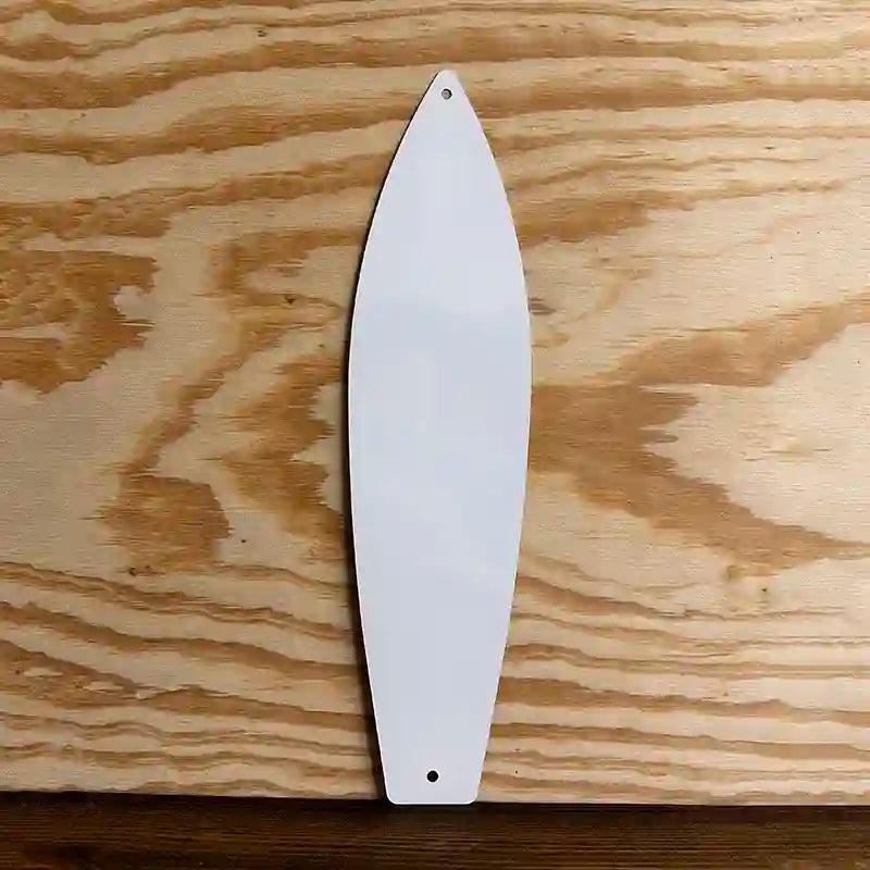 White Dye Sublimation Blank 17 Inch Metal Surfboard Sign SB-000 image