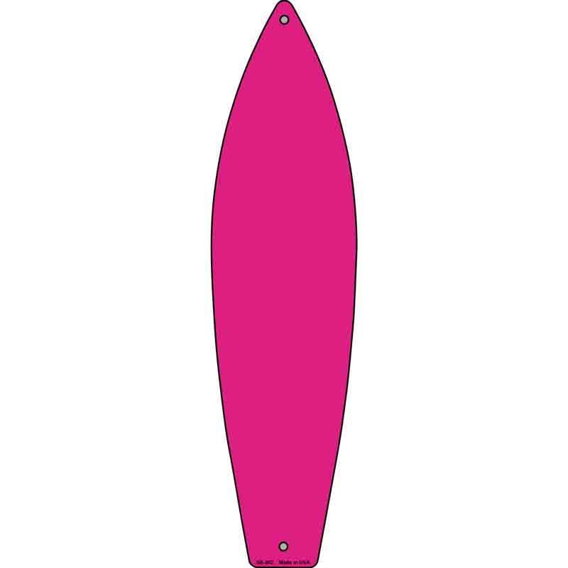 Pink Solid Dye Sublimation Blank Novelty Metal Surfboard Sign image
