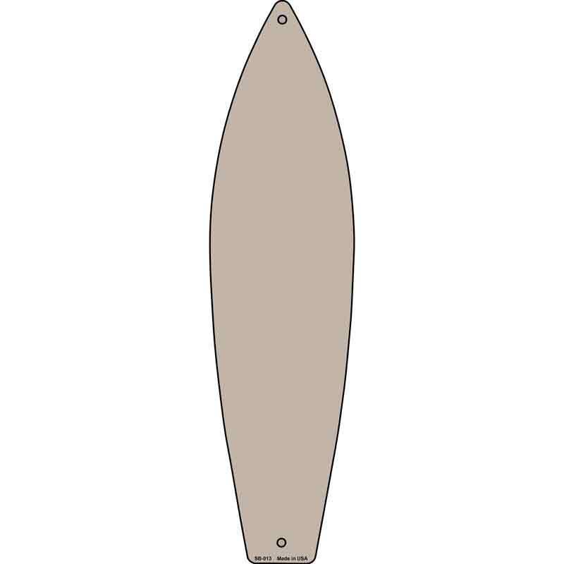 Tan Solid Dye Sublimation Blank Novelty Metal Surfboard Sign image