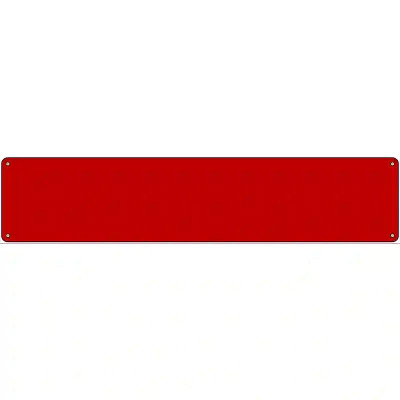 Red Solid Blank Novelty Metal Street Sign image