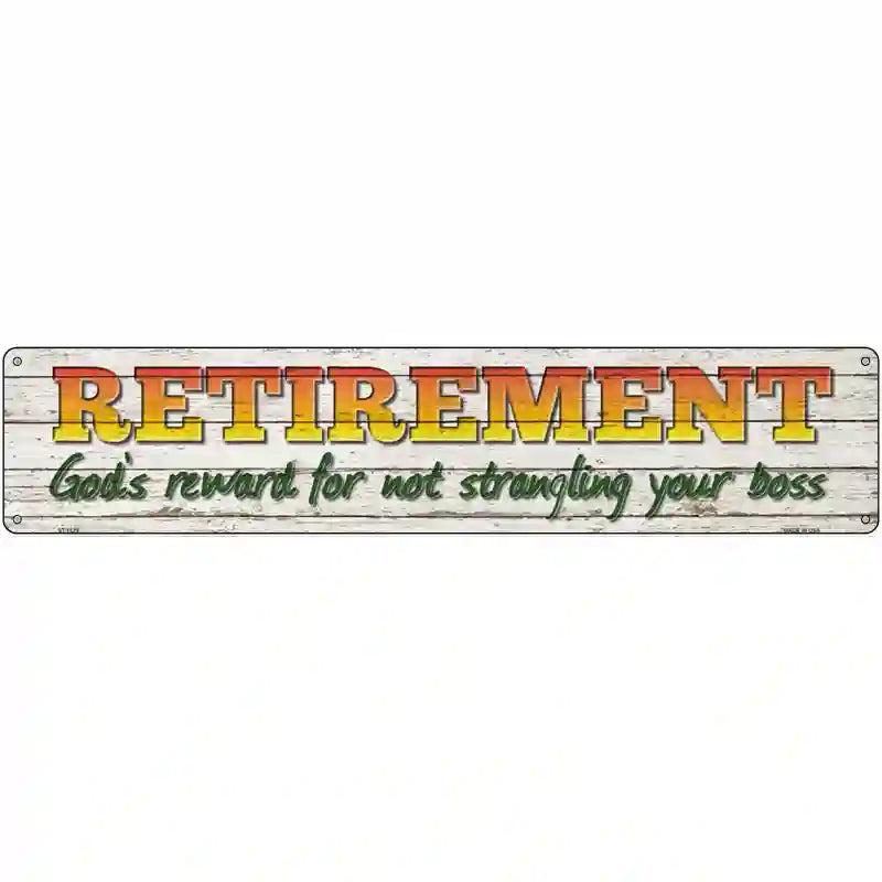 Retirement Novelty Metal Street Sign image