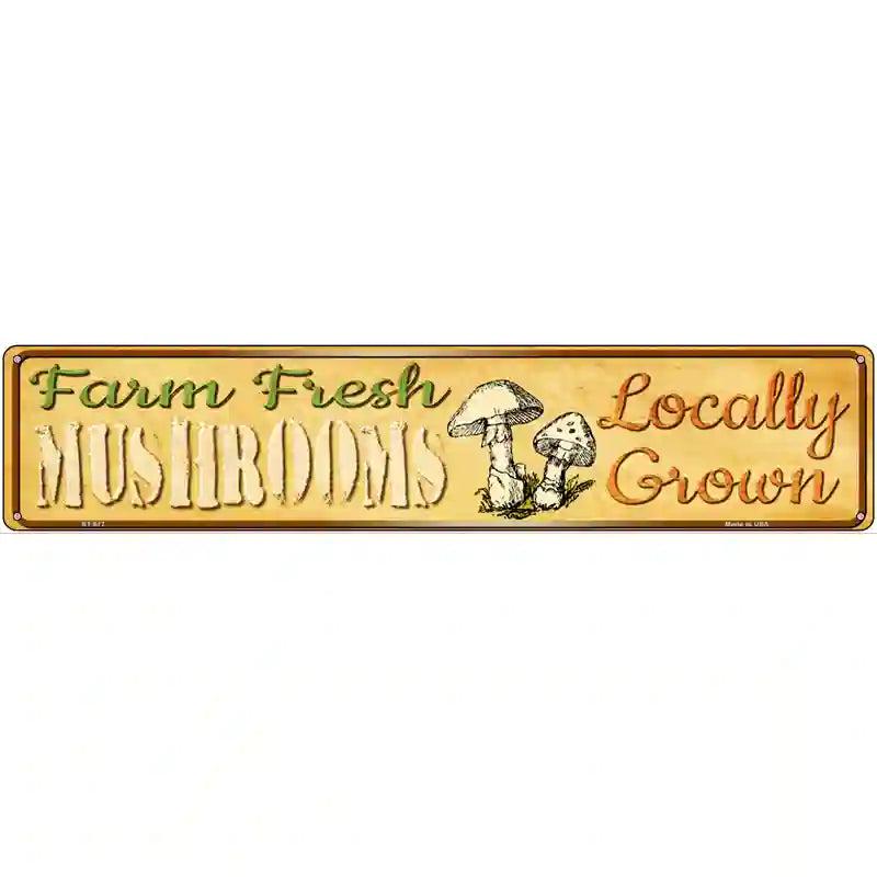 Farm Fresh Mushrooms Novelty Metal Street Sign image