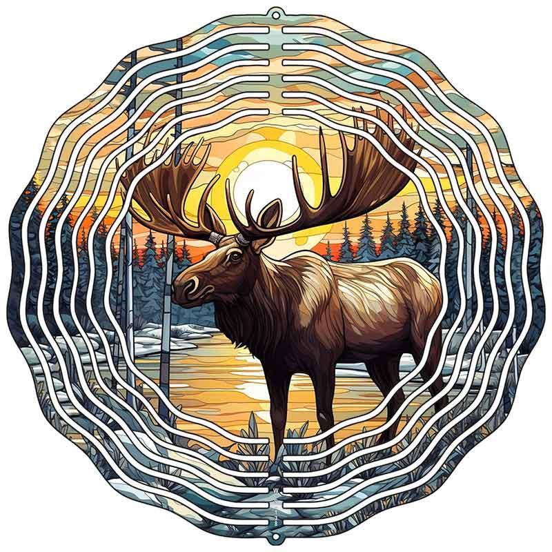 Moose Novelty Metal Wind Spinner image