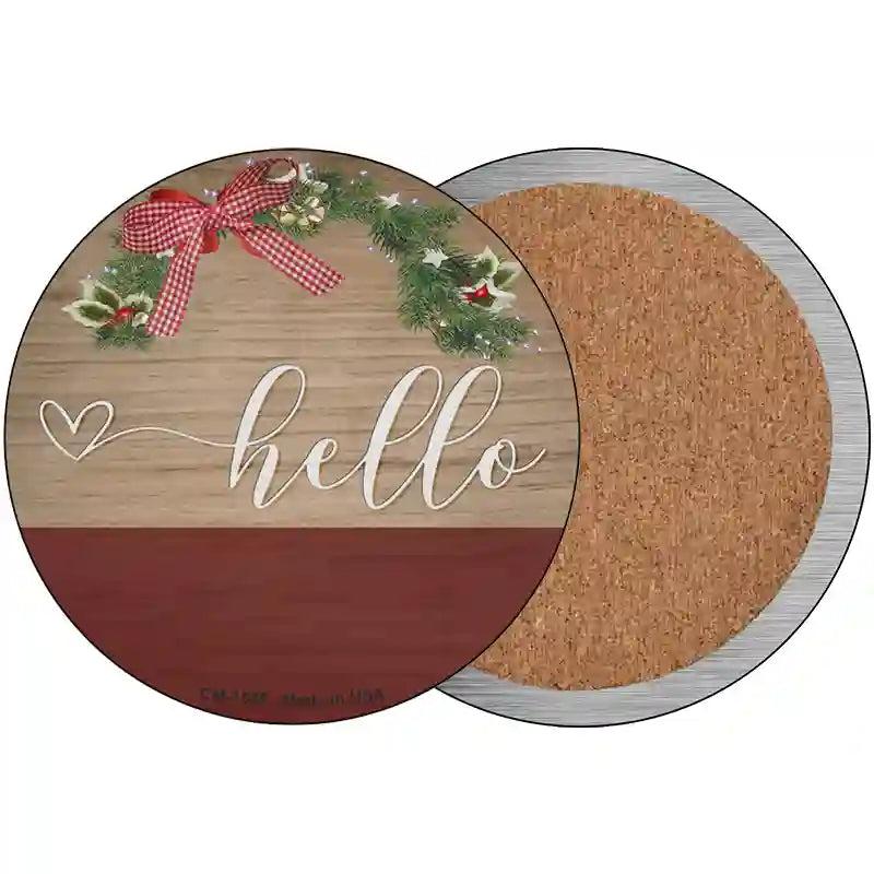Heart Hello Novelty Circle Coaster Set of 4 image
