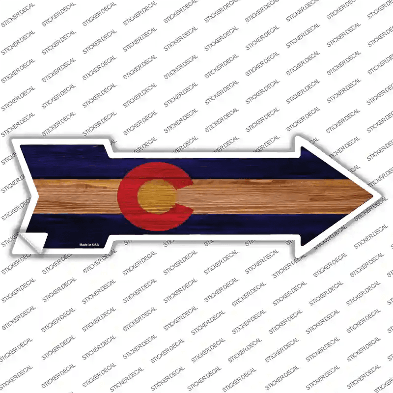 Colorado State Flag Novelty Arrow Sticker Decal image