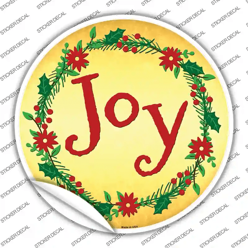 Joy Novelty Circle Sticker Decal image