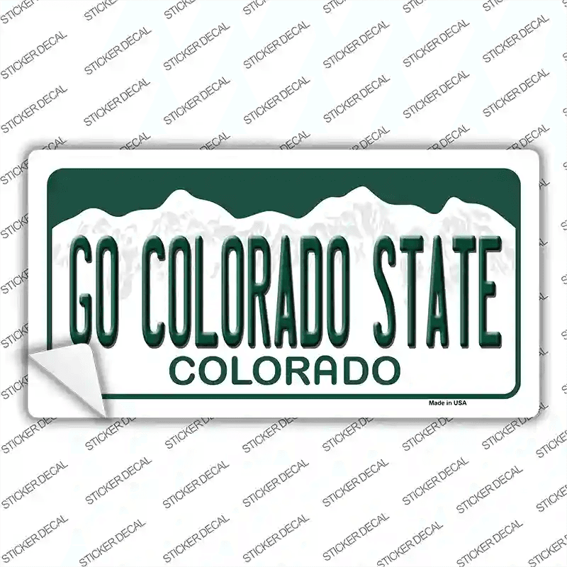 Go Colorado State Novelty Sticker Decal image