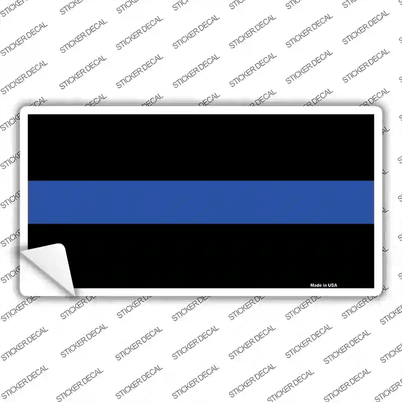 Thin Blue Line Police Novelty Sticker Decal image