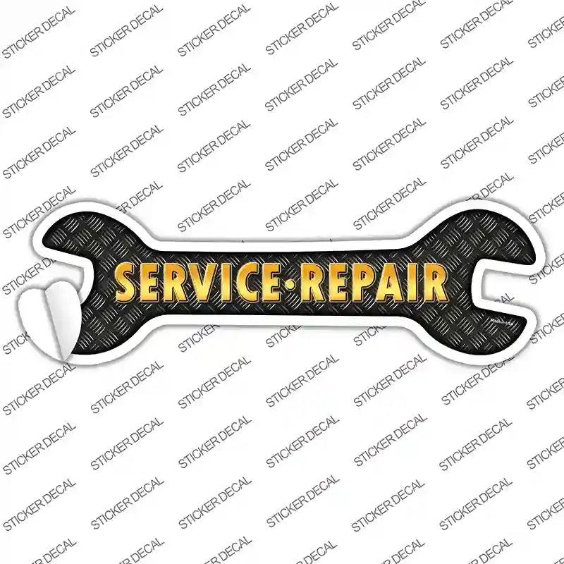 Service Repair Yellow Novelty Wrench Sticker Decal image