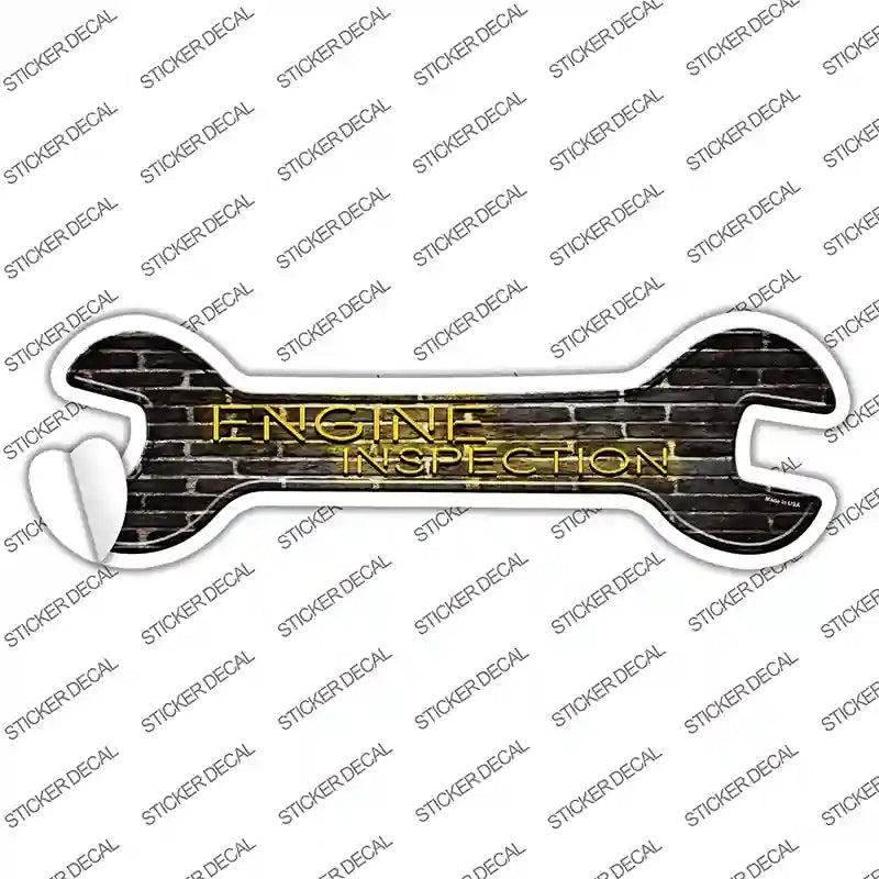 Engine Inspection Novelty Wrench Sticker Decal image