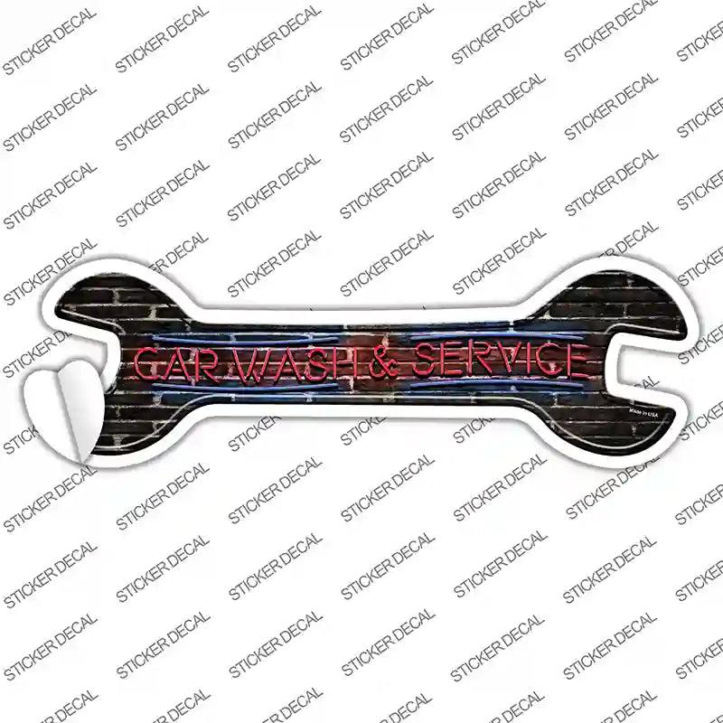 Car Wash and Service Novelty Wrench Sticker Decal image