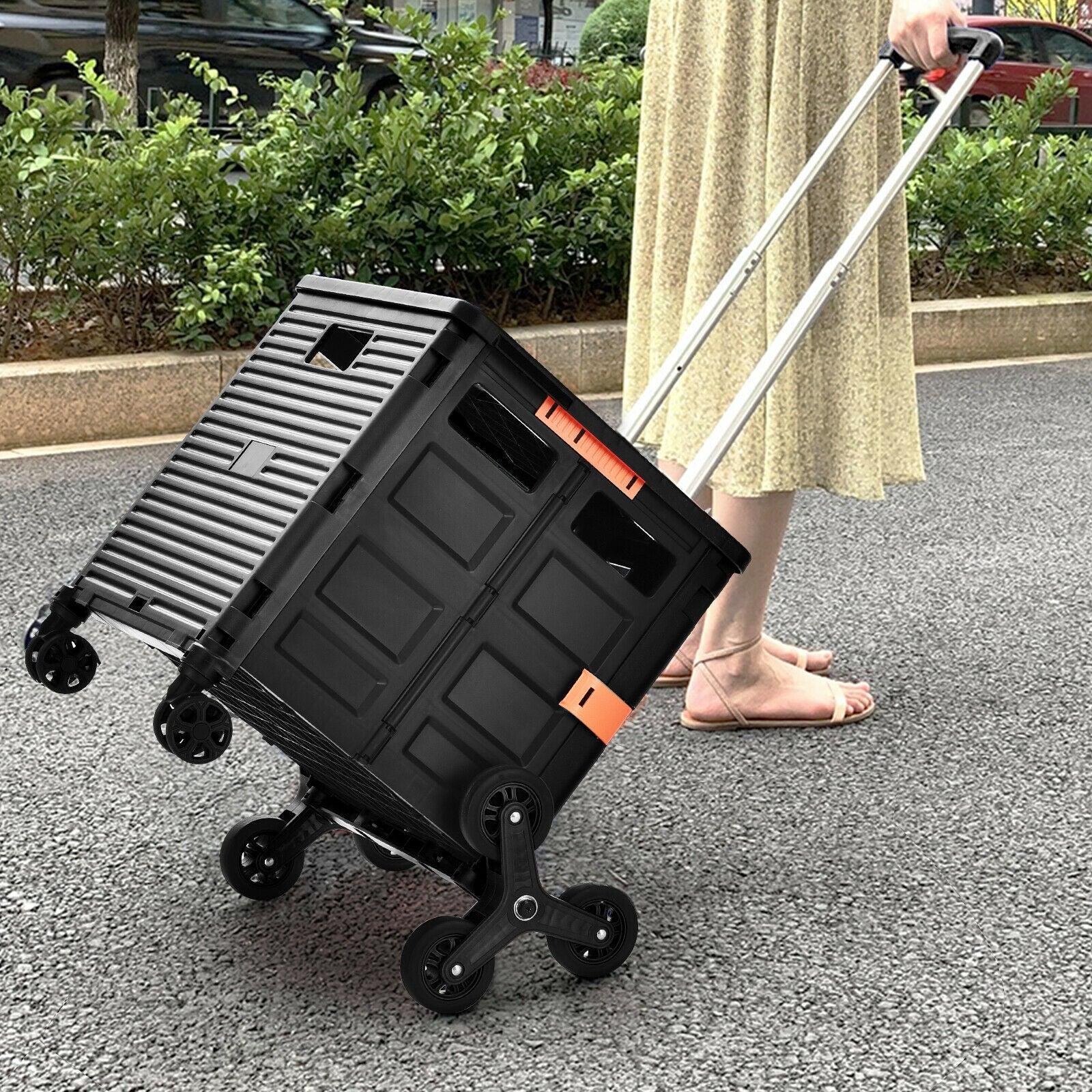 Costway Foldable Utility Cart for Travel and Shopping image