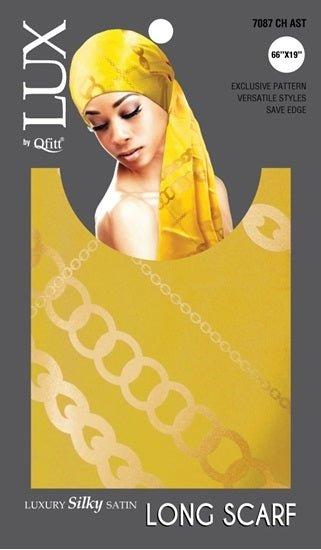 Lux by Qfitt Silk Long Scarf with Chain image