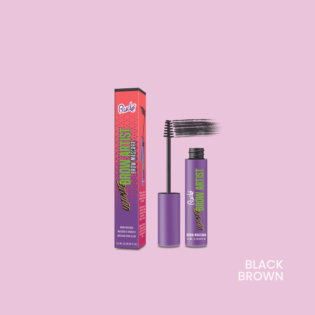 RUDE Ultimate Brow Artist Brow Mascara - Black Brown image