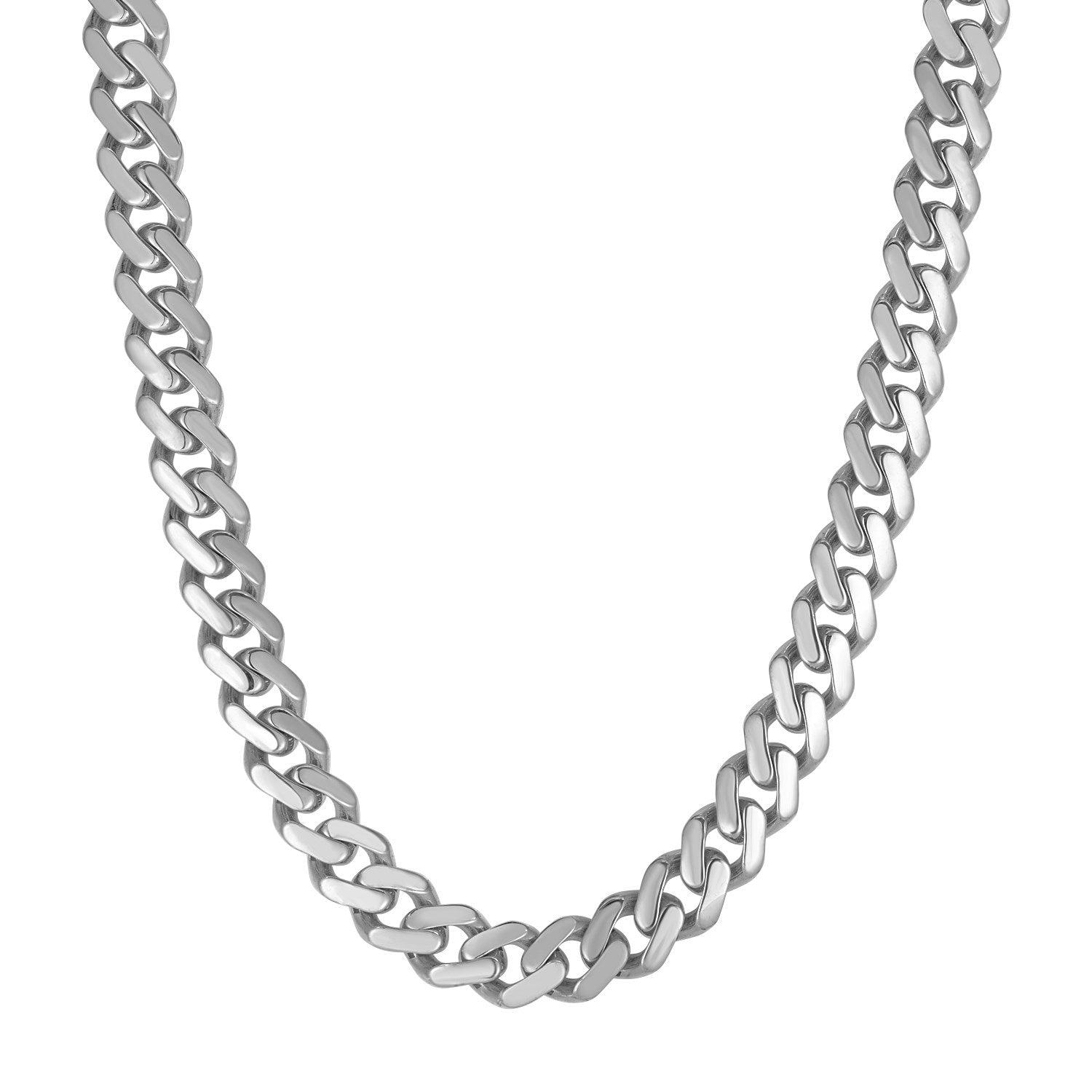 14k White Gold 22 inch Polished Curb Chain Necklace image