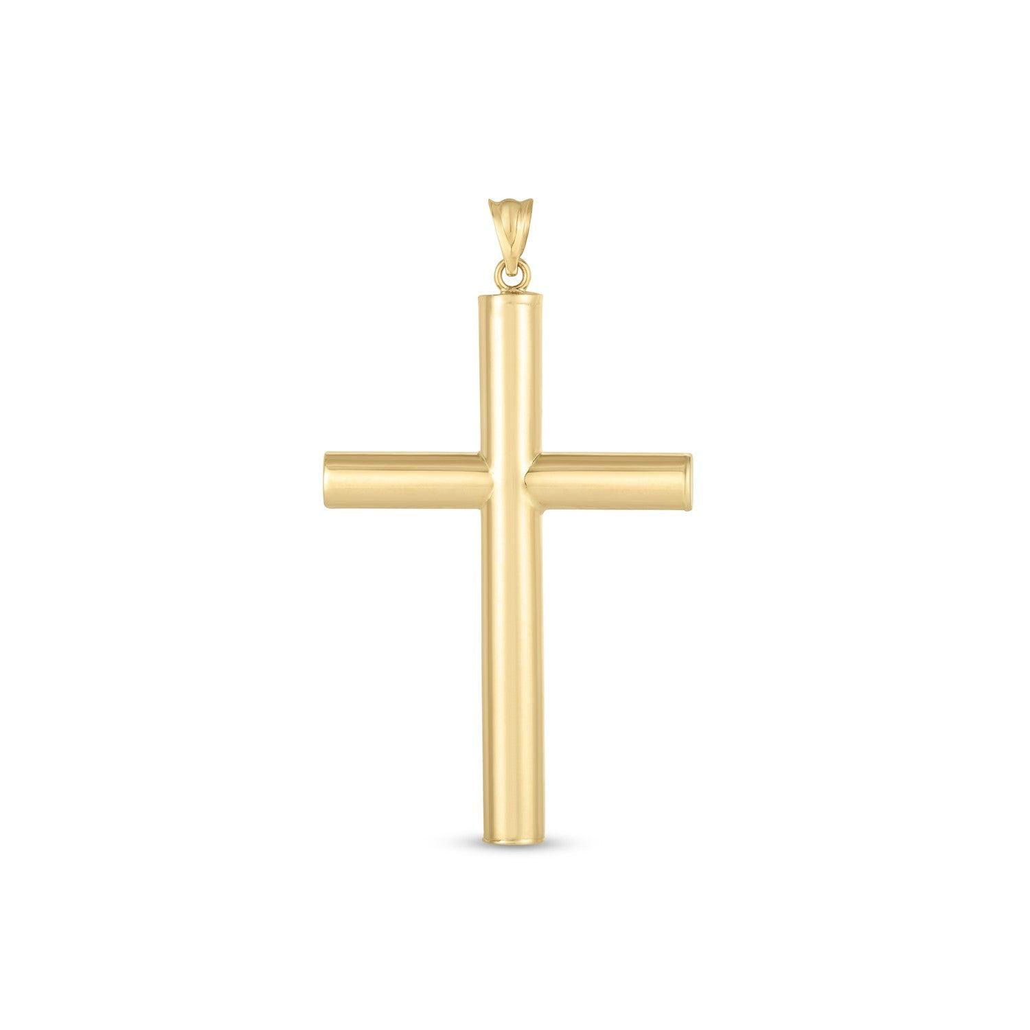 14k Yellow Gold High Polish Classic Cross Pendant image