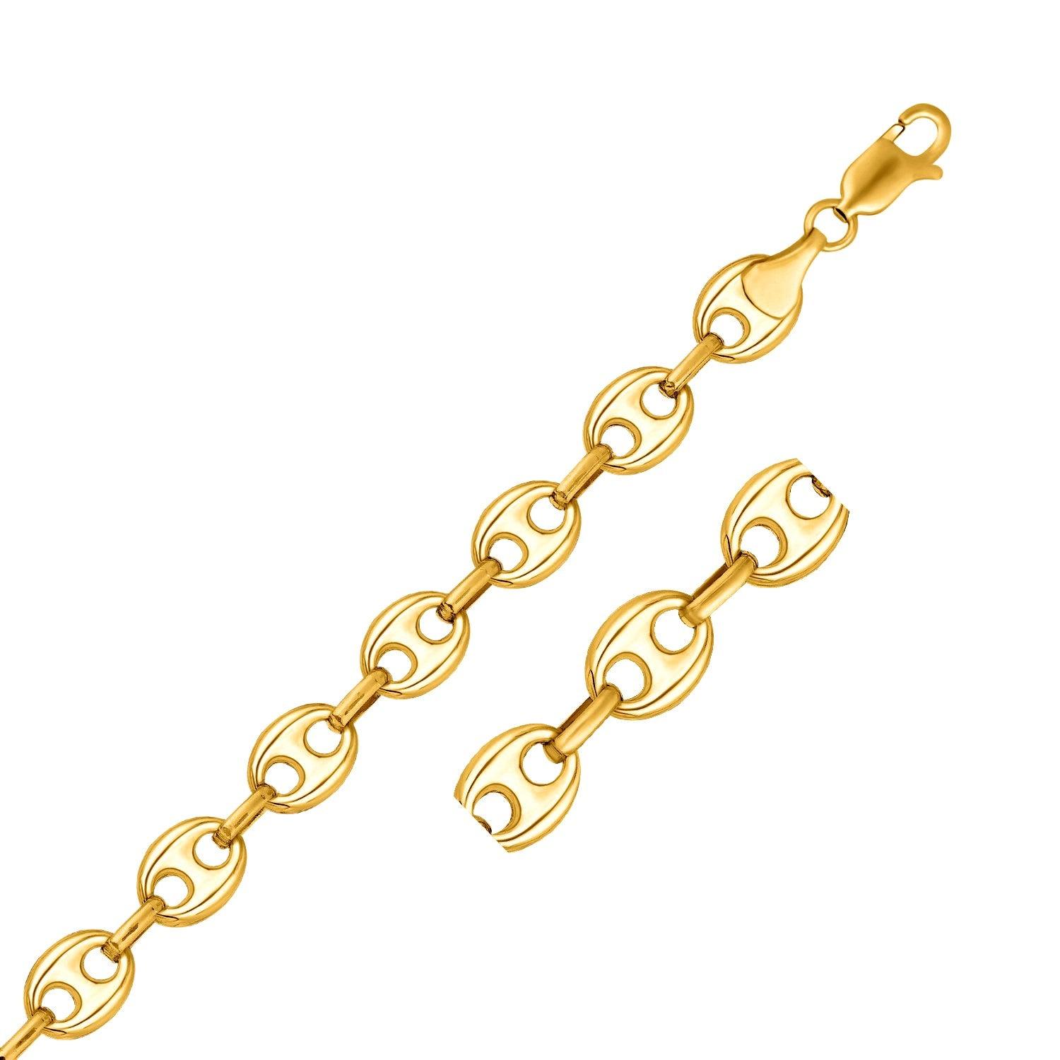 14k Yellow Gold Puffed Mariner Link Chain (11.00 mm) image