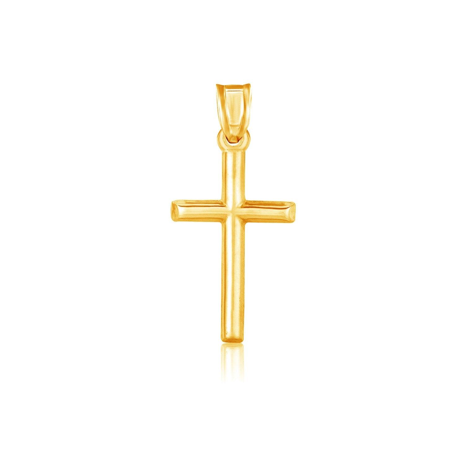 14 k Yellow Gold High Polish Cross Pendant image