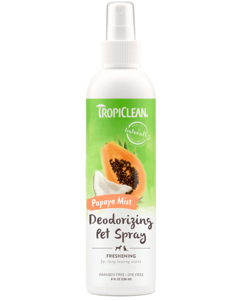 TropiClean Papaya Mist Deodorizing Pet Spray 8 oz image