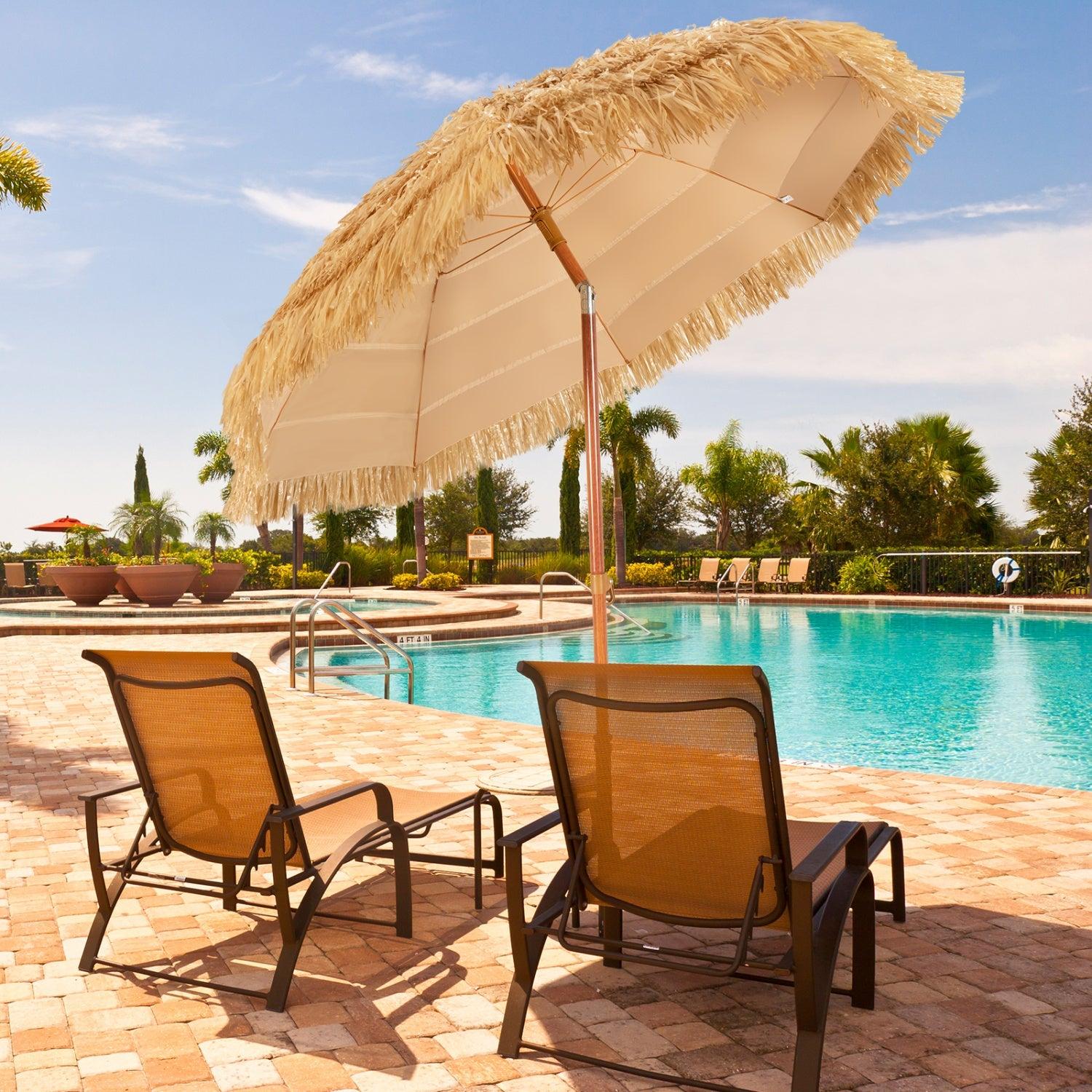 Tiki Beach Umbrella 6.5 Ft with Adjustable Tilt image