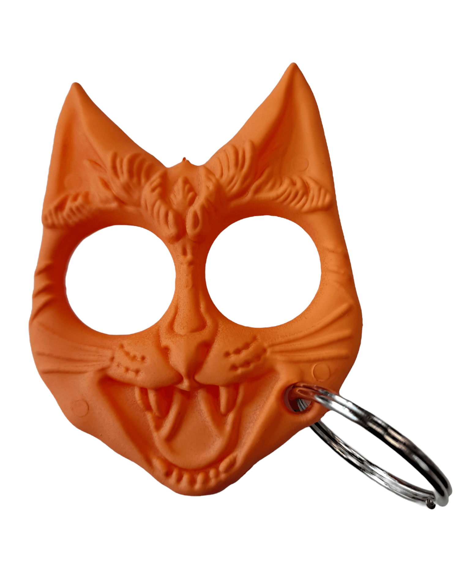 Public Safety Evil Cat Keychain - Orange image