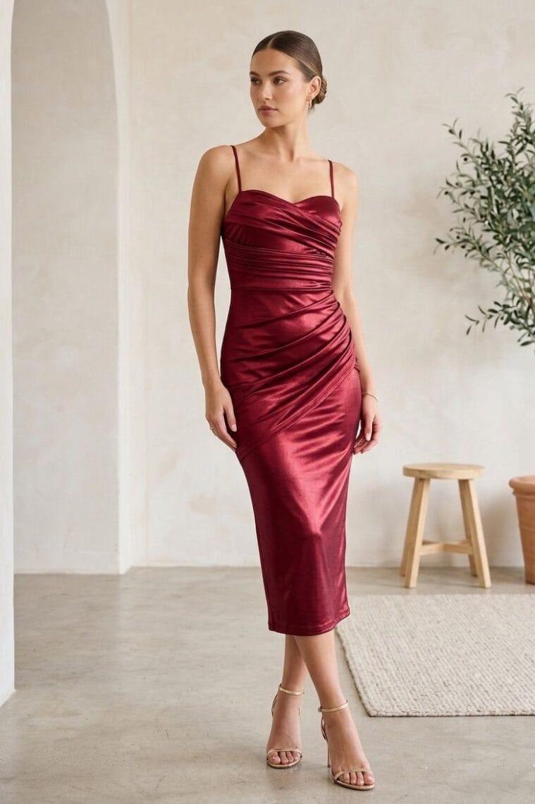 Casino Spaghetti Midi Dress Casino Spaghetti Midi Dress