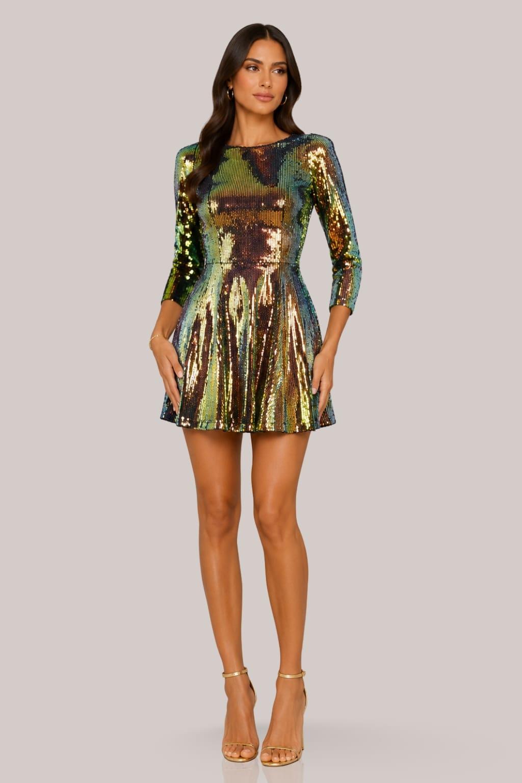 Iridescent Sparkle Party Dress Iridescent Sparkle Party Dress image