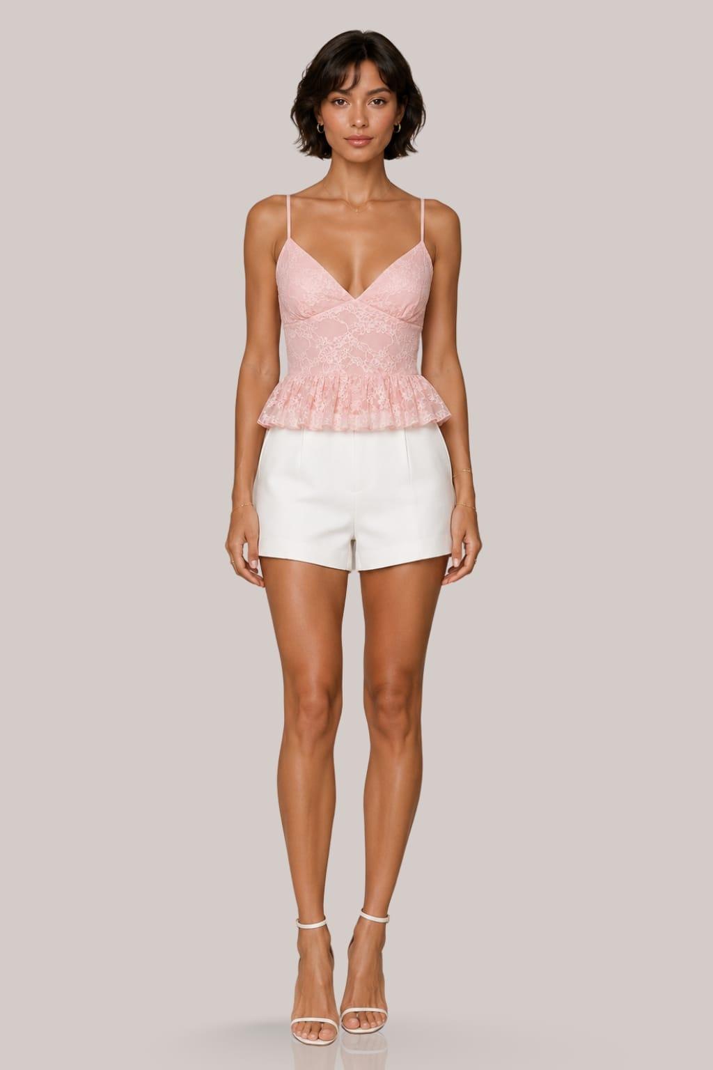 Sweet Escape Lace Peplum Top Sweet Escape Lace Peplum Top image