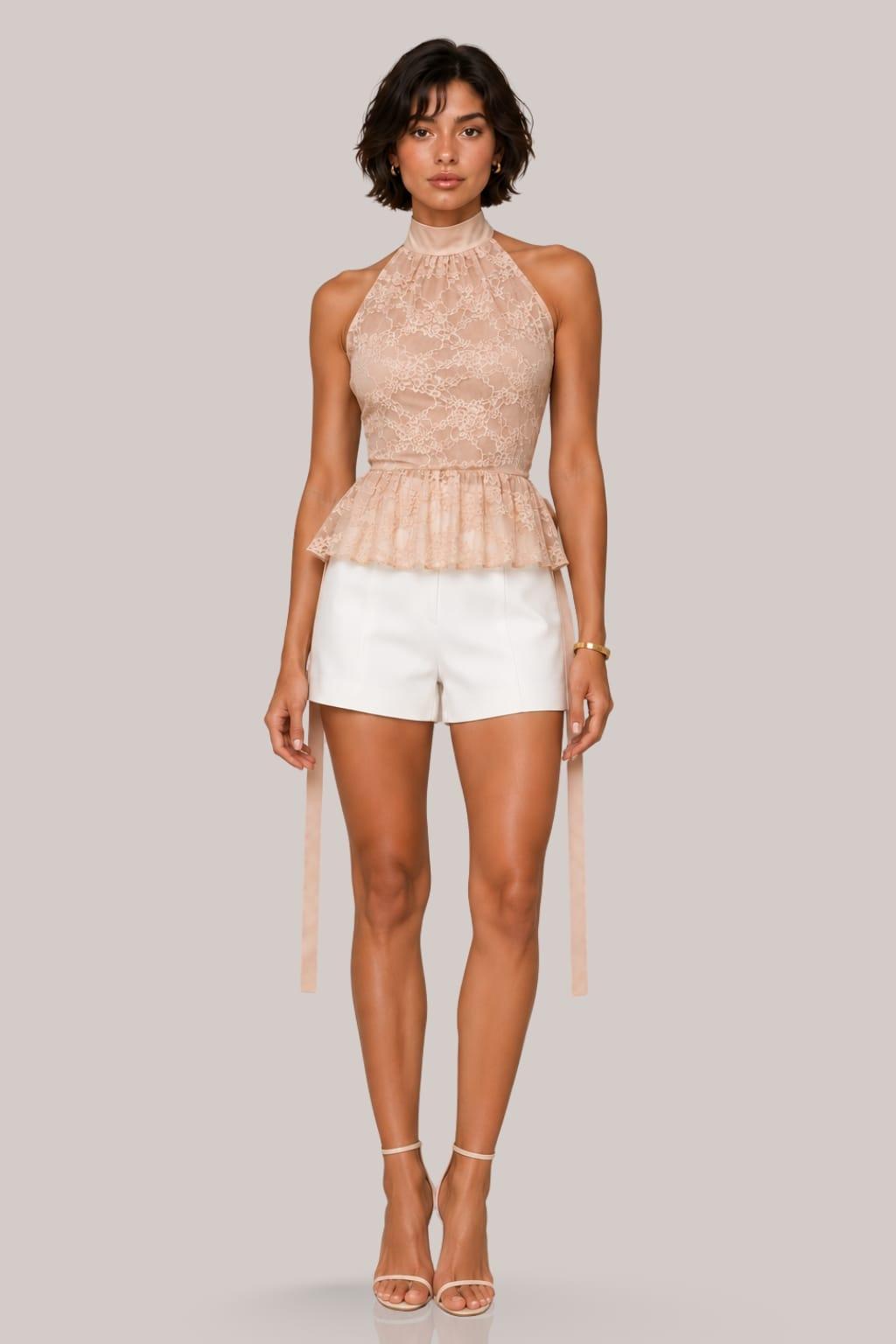 Enchanted Evening Lace Halter Top Enchanted Evening Lace Halter Top image