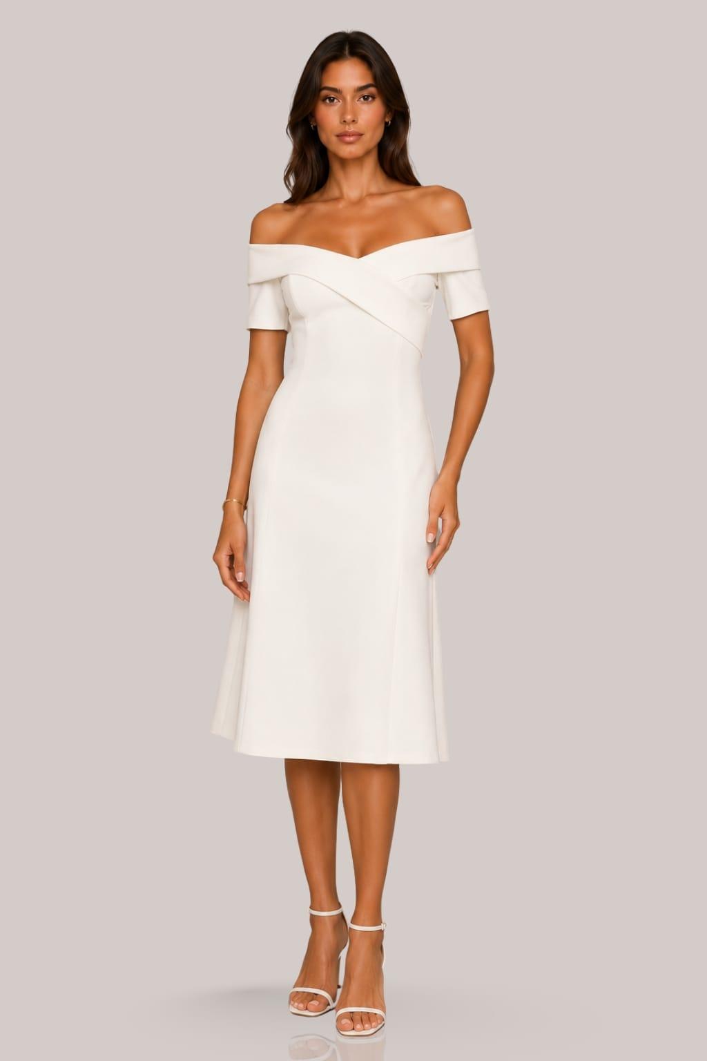 Estelle Sculpted Romance Off Shoulder Dress Estelle Sculpted Romance Off Shoulder Dress image