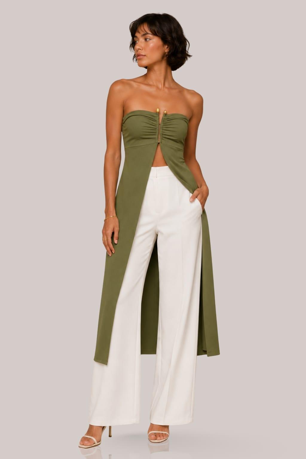 Modern Muse Draped Bustier Top Modern Muse Draped Bustier Top