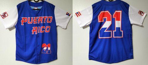 PUERTO RICO "BLUE 21" BASEBALL JERSEY image