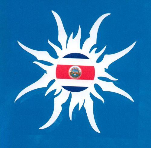 COSTA RICA SUN CAR STICKER image