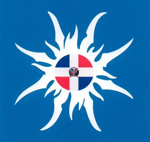 DOMINICAN REPUBLIC SUN CAR STICKER image