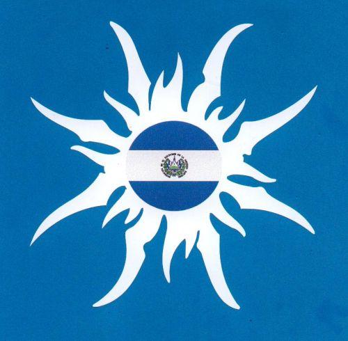 EL SALVADOR SUN CAR STICKER image