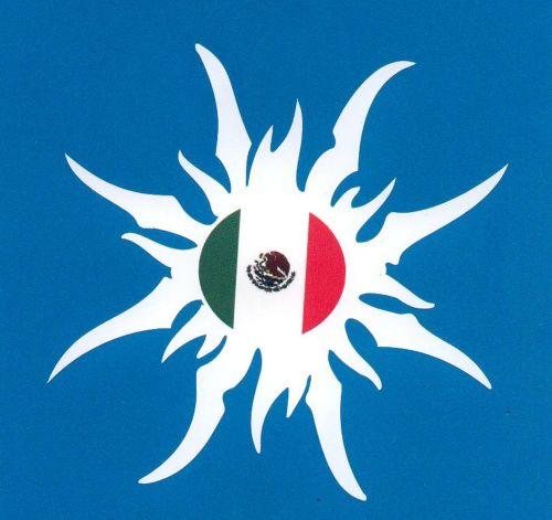MEXICO SUN CAR STICKER image