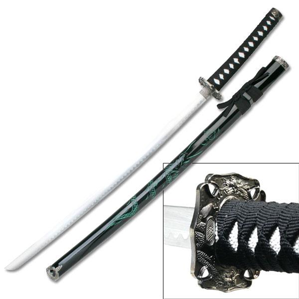 Bushido Dragon Samurai Katana - Green  41" image