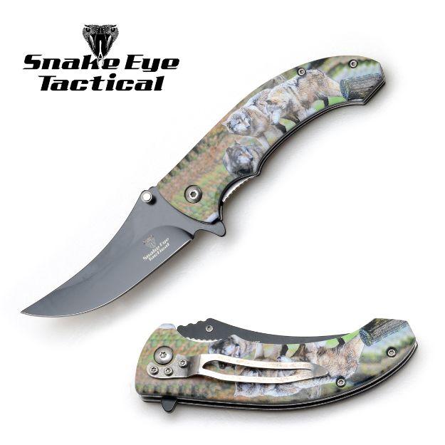 Snake Eye Tactical Spring Assist Knife 4.5" Closed image