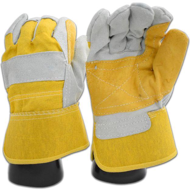 Working gloves cowhide leather suede finish image