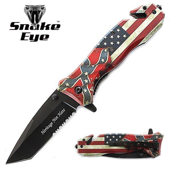 Snake Eye Tactical Rescue Style Spring Assist Folding Knife SE-5002USA-1