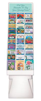 30 pocket filled cardboard display with greeting cards image