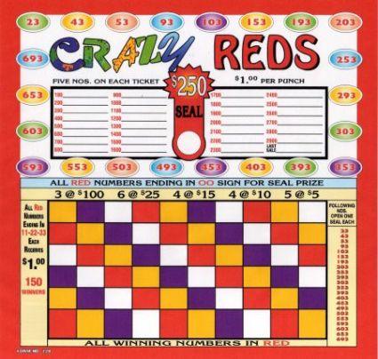 1250 HOLE CRAZY REDS - $1.00 PER PLAY image