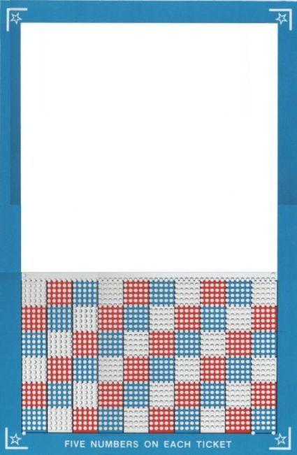 1500 HOLE PLAIN BOARD - 5 NUMBERS ON EACH TICKET/COLOR-CODED image