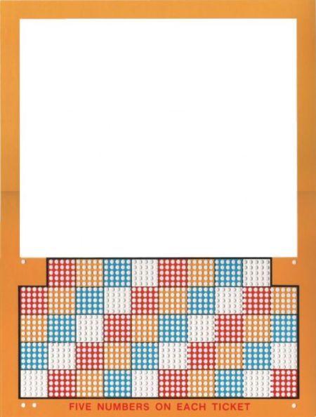1200 HOLE PLAIN BOARD - 5 NUMBERS ON EACH TICKET/COLOR-CODED image