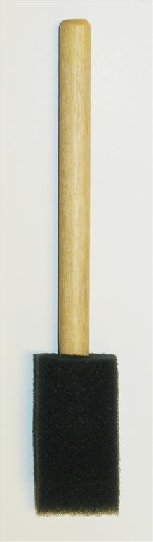 1" Jen Foam Brush with Wood Handle pk 48 image